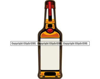 Whiskey Bottle Svg Etsy