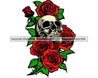 Download Skull Roses Svg Etsy
