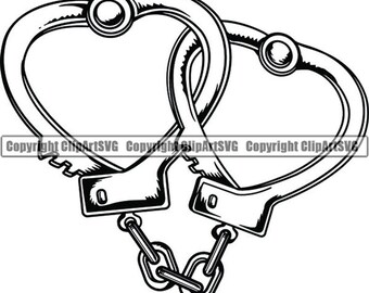 Heart Handcuffs Etsy