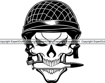 Download Skull military svg | Etsy
