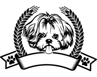 Download Shih tzu clipart | Etsy
