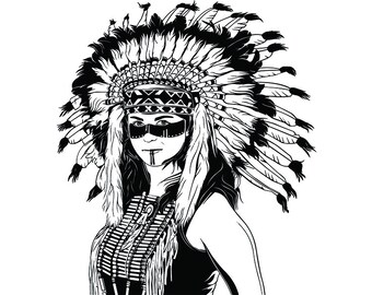 Download Indian headdress svg | Etsy