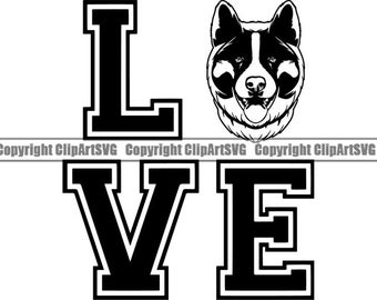 Love Huskies Svg Etsy