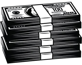 Images of money bills clipart black and white summer