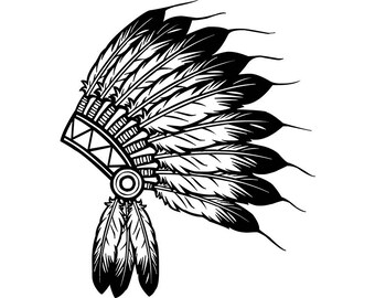 Download Indian headdress svg | Etsy