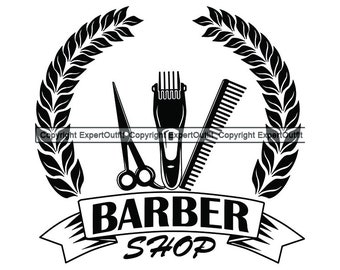 Barbershop Hair Logo Etsy