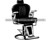 Hairstylist Barber Chair Salon Shop Haircut Hair Cut Spa Grooming Hairdresser Hairstyle Shaving Logo .SVG .PNG Clipart Vector Cut Cutting
