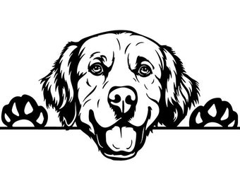Download Golden retriever svg | Etsy