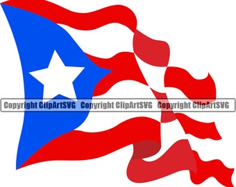 Puerto Rican Flag Svg Etsy