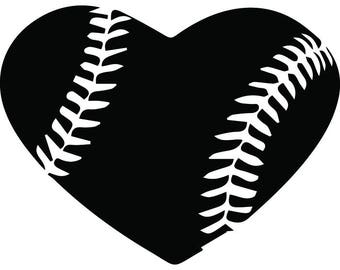 Download Heart baseball svg | Etsy