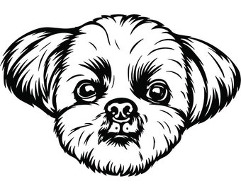 Shih tzu svg | Etsy