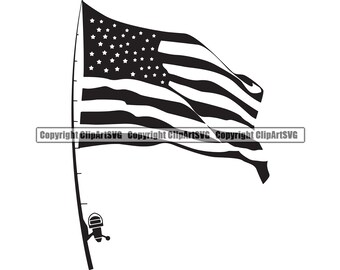 Download Fishing Pole Flag Etsy