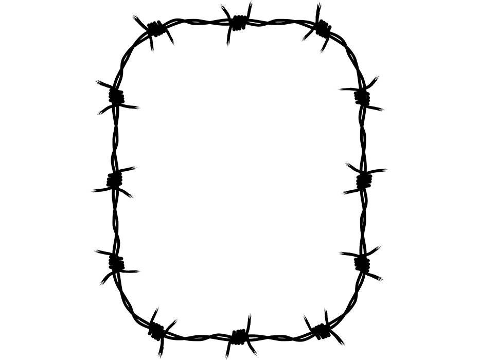 Shield Frame 11 Barbed Wire Badge Logo Label Sticker Emblem Etsy