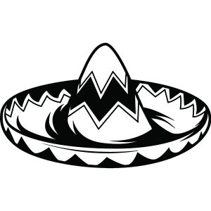 Mexican Sombrero #3 Sombrero Mexican Hat Mexico Culture Tradition Holiday Icon Fashion Design .SVG .PNG Clipart Clipart Vector Cut Cutting