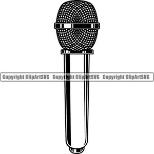 Microfono Ultime notizie Parla Parla Audio Registrazione audio Microfono vocale Studio musicale Radio TV Design Logo SVG PNG Clipart Vector File di taglio taglio