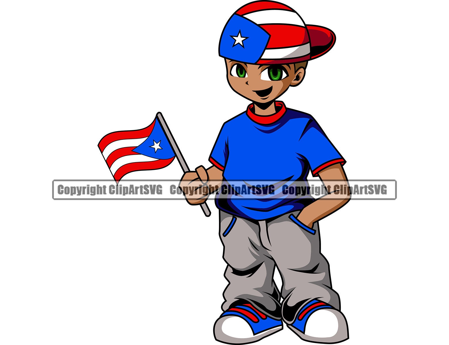 Puerto Rico Rican Cute Little Boy Flag Country World Nation - Etsy ...