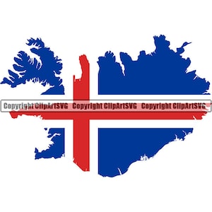 Islandia Isla Nórdica Islandesa Europa País Mundo Nación Nacional Bandera Mapa Logo Arte .JPG .PNG Clipart Clip Art Diseño Gráfico Descargar