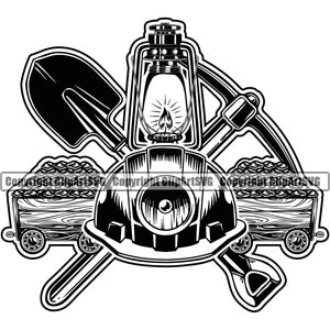 Miner Mining Mine USA US Flag Pick Axe Pickaxe Hatchet Dig Construction Shovel Tool Coal Gold Design Logo SVG Png Clipart Vector Cut File