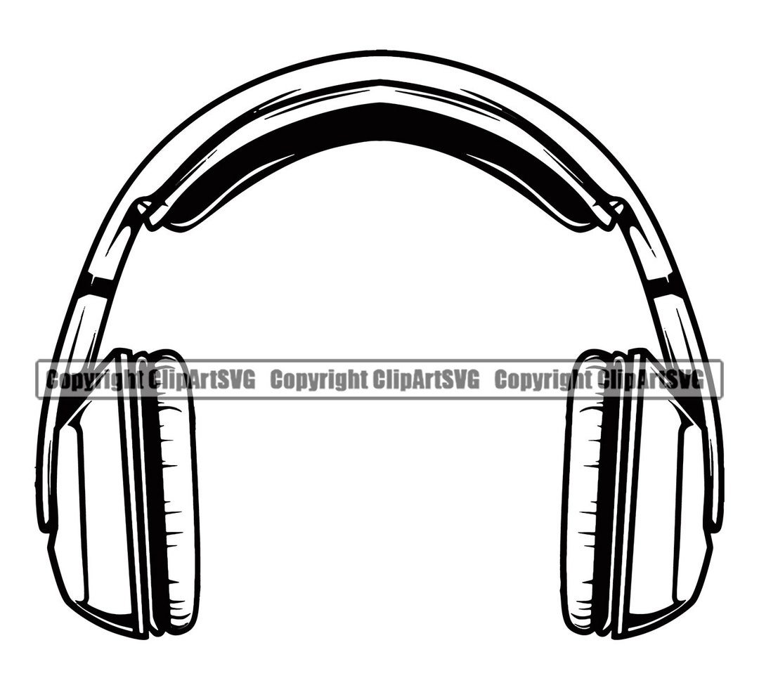 Retro Style Headphones White Vinyl Nontransparent Decal Sticker 5