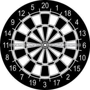 Dart Dartboard Sport Throw Throwing Bullseye Target Game Shaft Projectile Bar Reed Score Scoring .SVG .PNG Clipart Vector Cut Cutting Cricut