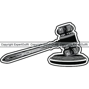 Adwokat Sędzia Młotek Sądowy Sprawiedliwość Drewniany Młot Przestępstwo Kara Radca Prawny Oskarżenie .SVG .PNG Clipart Wektor Cricut Cięcie Cięcie