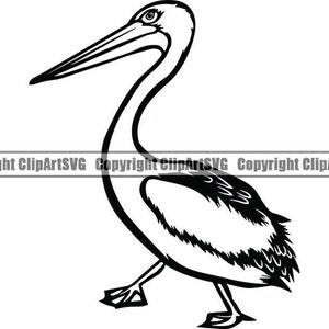 Pelikan #1 Vogel Tier Federn Schnabel Jagd Wild Wildlife Angeln Wildnis Natur Strand Ozean Logo .SVG .PNG Vektor Cricut Cut Cutting