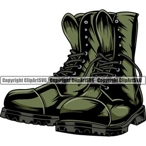 Botas militares Placas de identificación Soldado caído Veterinario Signo de héroe de guerra Veterano de EE. UU. Botas de armas Casco P.O.W. M.I.A Arte Diseño Logo SVG PNG Vector Clipart Corte