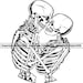 Skull Lovers Couple Love Romantic Soulmate Forever Infinity Death Dead Tattoo Design Artist Art Logo SVG PNG Clipart Vector Cut Cutting File 