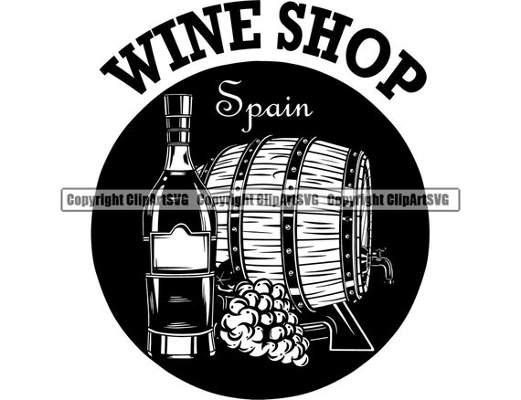 Wine Logo Glass Bottle Food Alcohol Toast Cheers Drink Liquor Etsy