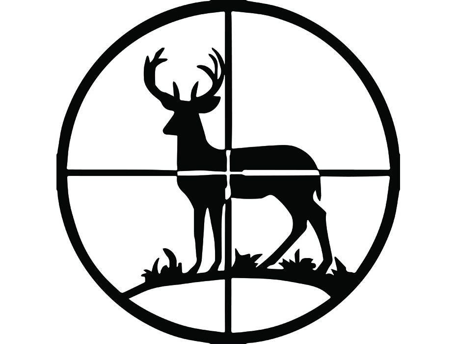 hunting logo 46 gun scope deer buck antlers points hunting logos