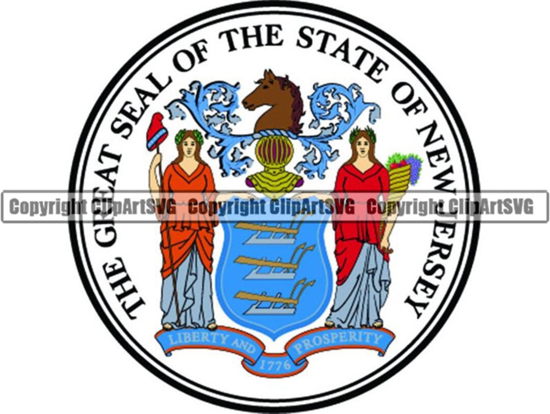 New Jersey State Seal Flag U.S. US United America American Nation ...