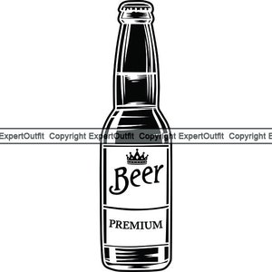 Beer Bottle #7 Drinking Bar Pub Tavern Bartender Cheers Drink Alcohol Spirit Liquor Ale Soda Logo.SVG .PNG Clipart Vector Cricut Cut Cutting