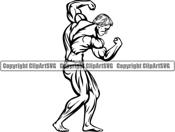 Bodybuilder 9 Muscles Fit Weightlifting Bodybuilding Fitness Etsy