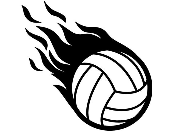 How To Draw A Volleyball With Flames Drawing Tutorial Easy