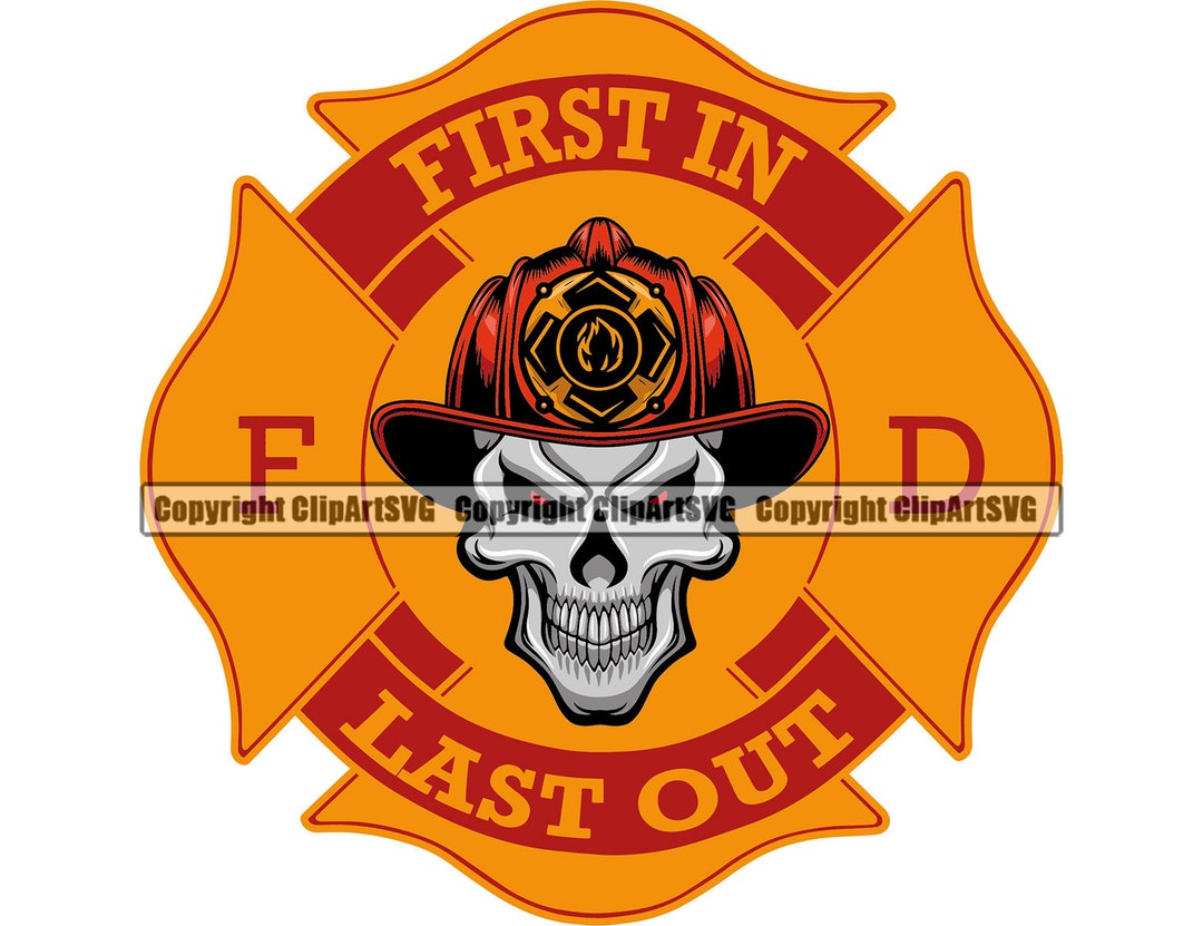 Firefighter Skull Skeleton Mask Helmet Fire Firefighting Sign - Etsy