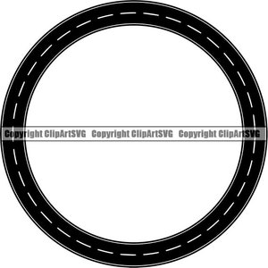 Road Street Race Track Ronde Cirkel Frame Grens Shield Snelweg Transport Auto Design Element SVG PNG Vector Cricut Cut Cutting