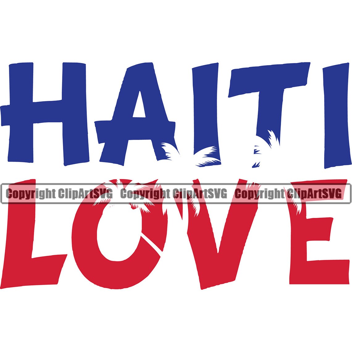 Haiti Haitian Love Palm Tree Text Flag Country World Nation - Etsy India