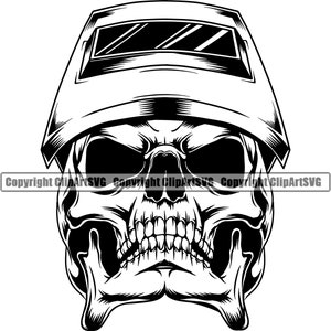 Welder Welding Skull Steel Metal Torch Safety Mask Mechanic Work Worker Build Fix Repair Company Design Logo SVG PNG Vector Cut Cutting File