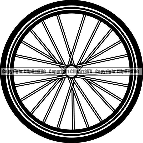 Bicycle Tire #2 Wheel Rim Spoke Cycle Cycling Cyclist Bike Helmet Race BMX Freestyle Racing Speed Logo .SVG .PNG Vector Cricut Cut Cutting