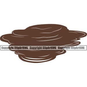 Mud Chocolate Puddle Splash Drip Splatter Splat Liquid Drop Paint Poop Feces Stain Smear Design Element Art Logo SVG PNG Clipart Vector Cut