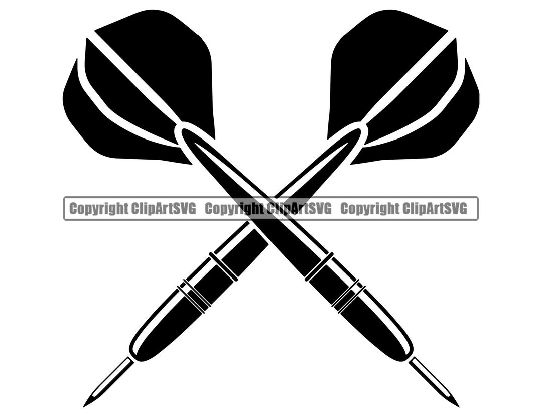 Darts 6 Tips Flights Dartboard Board Championship Tournament Logo .SVG