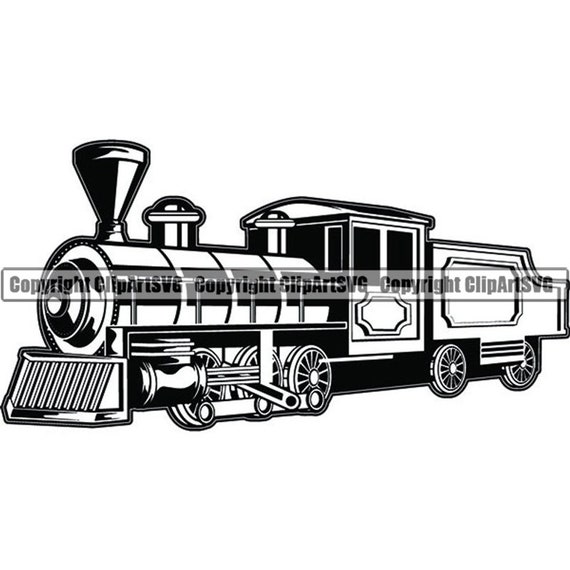 Vector Steam Train Clipart