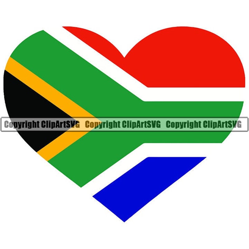 South Africa Heart Shaped Flag African Safari Country World Etsy South Africa Heart Shaped Flag African Safari Country World Etsy