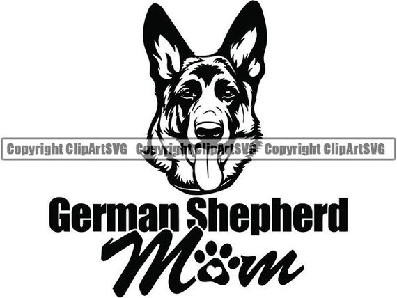 Download German Shepherd 41 Mom Love Smiling Dog Breed K 9 Pet Police Etsy