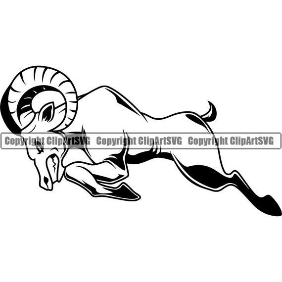 Ram Horn Sheep Mascot School Team Head Face Sport Esport Game Emblem Sign  Badge Icon Label Text Design Logo SVG PNG Vector Clipart Cut File - Etsy