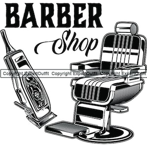 Barber Logo Barbershop Salon Haircut Hair Cut Hairstyle Hairstylist Hairdresser Shave Groom Logo .SVG .PNG Clipart Vector Cricut Cut Cutting