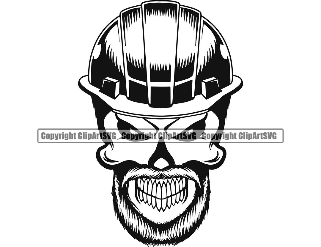 Construction Skull Skeleton Hard Hat Helmet Worker Hammer Tool - Etsy