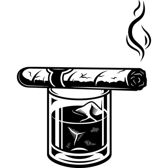 Man Smoking Cigar Clip Art