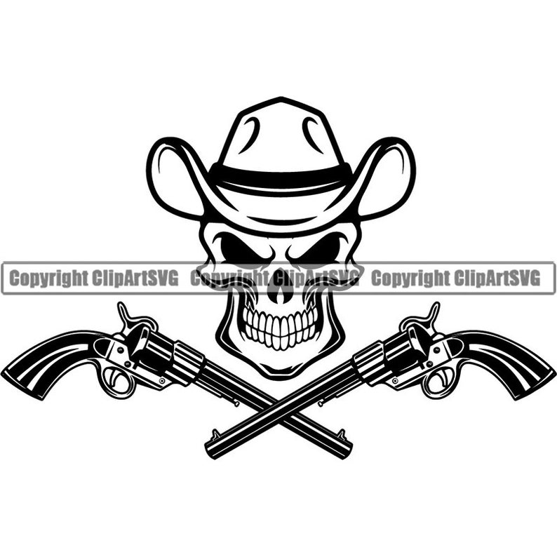 Cowboy Logo 37 Gun Pistol Weapon Hat Country Western Horse Etsy