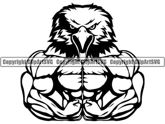 Bodybuilding Eagle 4 Bodybuilder Muscle Fit Weightlifting Etsy